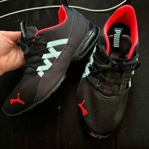 Puma black-ignite.Pink-aquamarine woman's riaze prowel running shoes